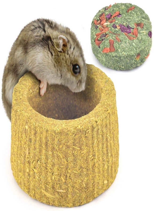 ERKOON 100% Edible Premium Timothy Hay Chew A Bowl for Rabbits, Chinchilla Treats, Chew Toys for Teeth Guinea Pigs and Mice (Pumpkin) - Image 1